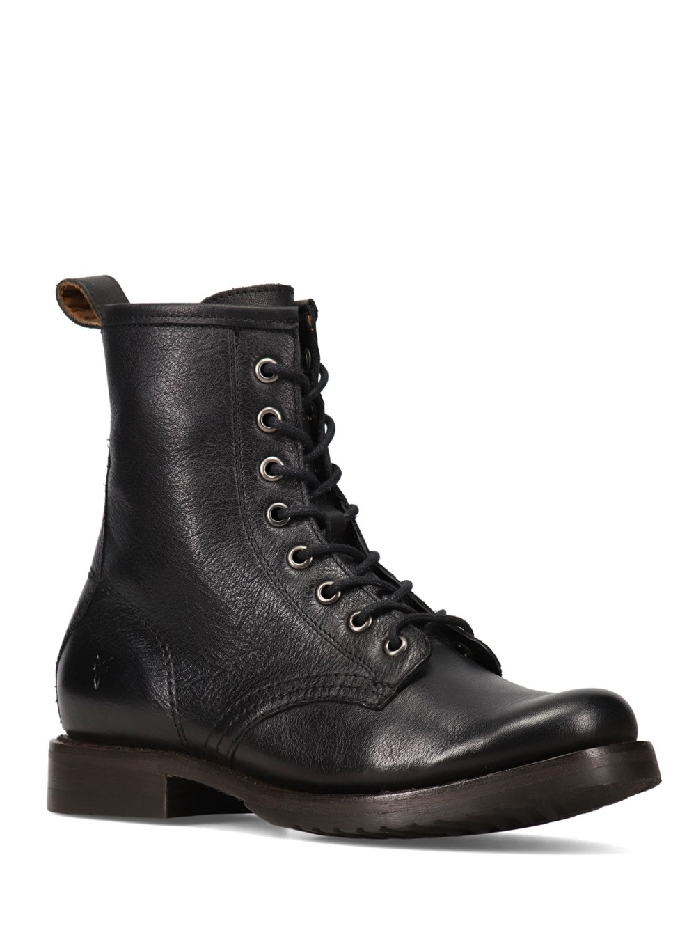 Frye Lace Up Black Leather Boots